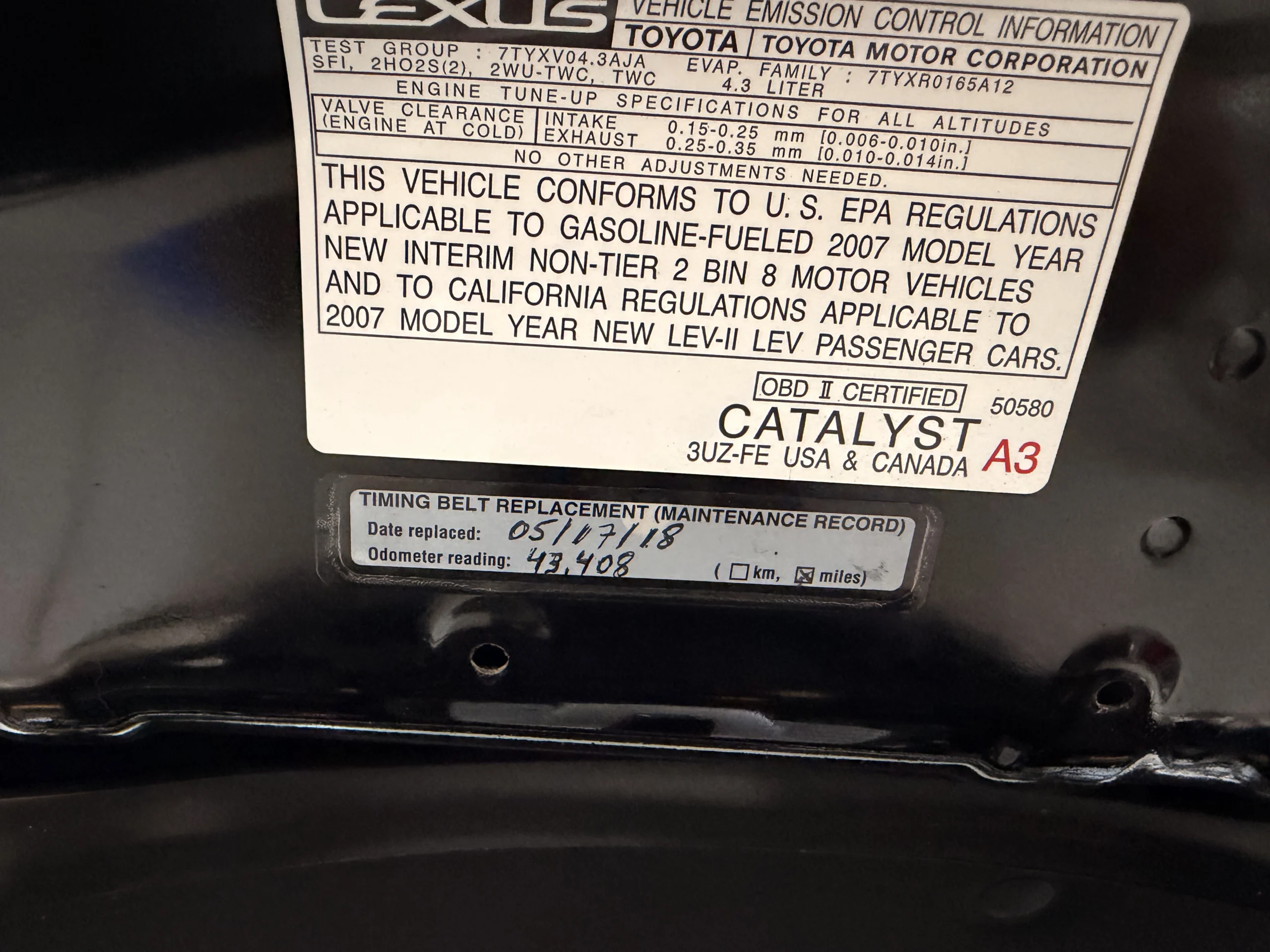 2007 Lexus SC 430